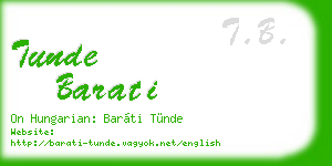 tunde barati business card